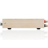 FiiO Jade Audio LEVEL 1 power amplifier, silver, side with wooden panel