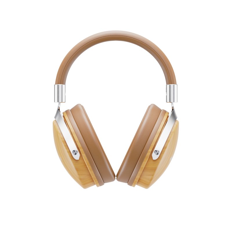 Snowsky Nature wooden headphones, apricot, ear cups facing