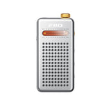 FiiO RR13 portable radio, silver, front