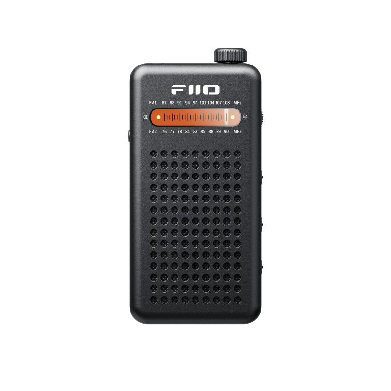FiiO RR13 portable radio, black, front