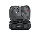 FiiO LINK TWS ear-hook Bluetooth adapter, modules in case, front