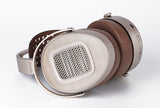 HiFiMAN HE1000 WiFi streaming planar headphones, lying on its side