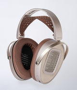 HiFiMAN HE1000 WiFi streaming planar headphones, angled, upright