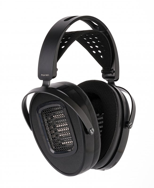 HiFiMAN Arya WiFi streaming planar headphones, angled from the front