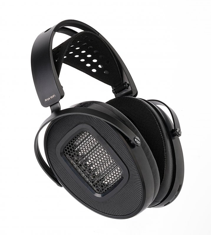 HiFiMAN Arya WiFi streaming planar headphones, angled from the other side