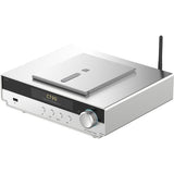 Shanling CT90 CD transport, silver, angled with cover closed