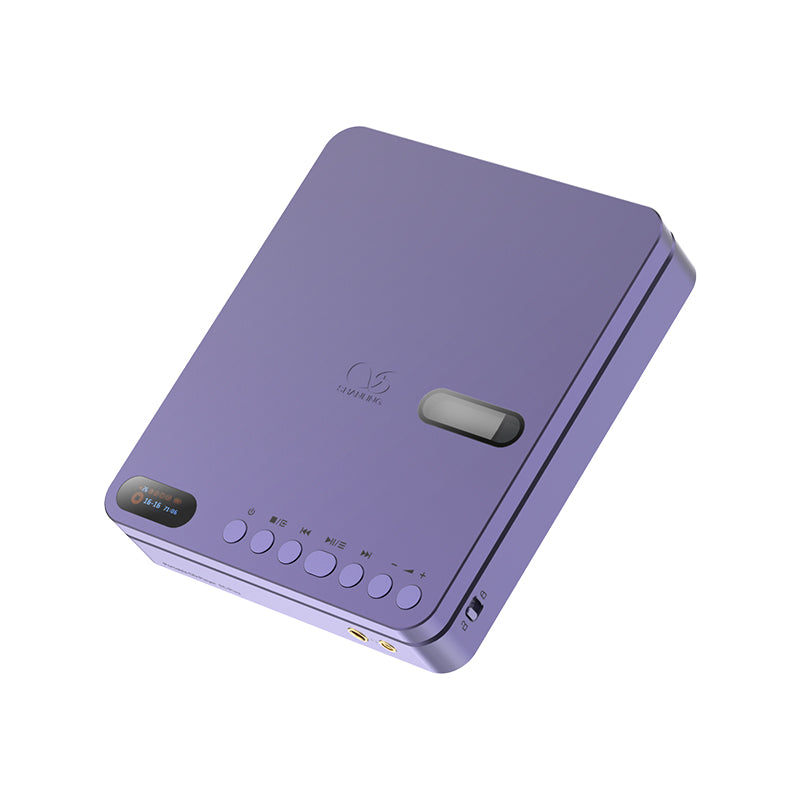 Shanling EC Play portable CD player, purple, angled