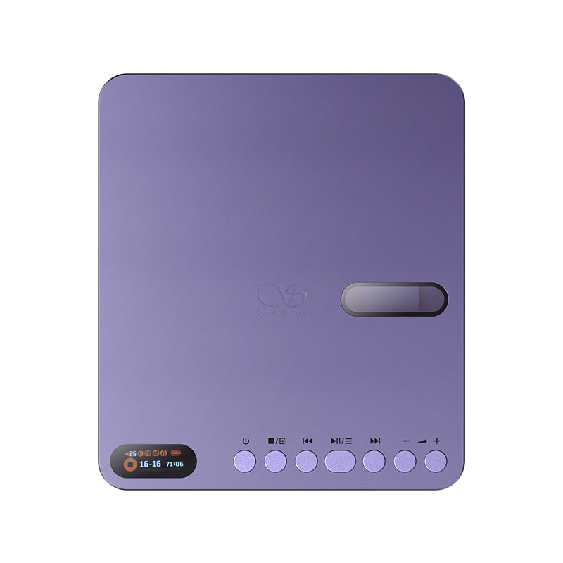 Shanling EC Play portable CD player, purple, from above