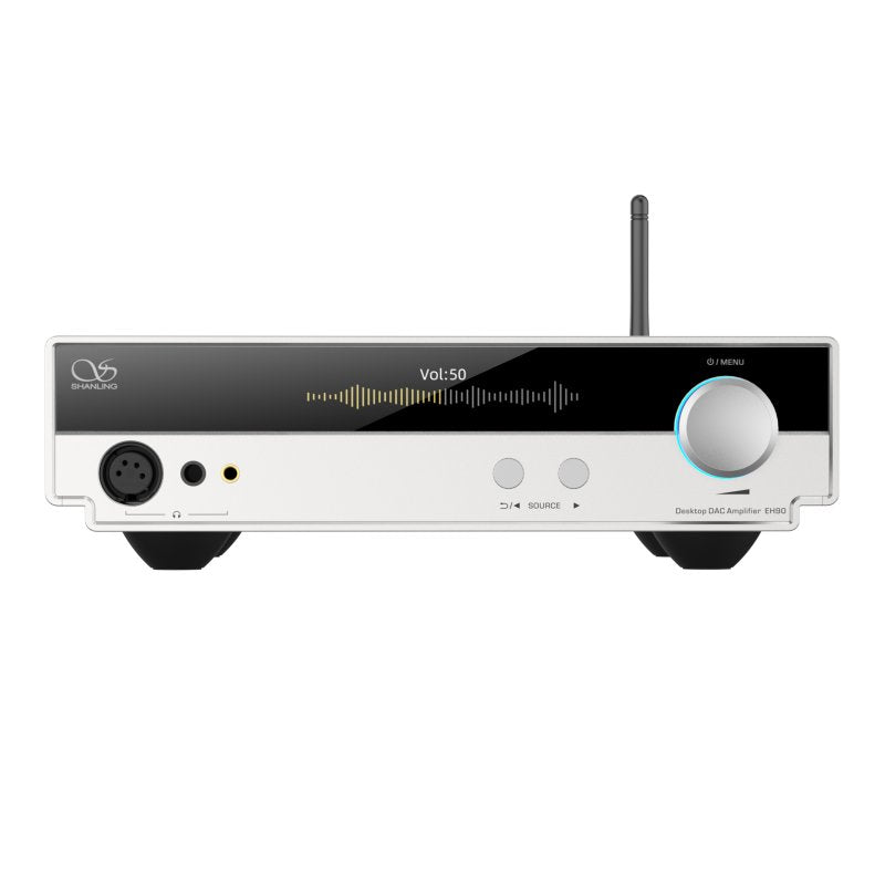 Shanling EH90 desktop R2R DAC and headphone amp, silver, front