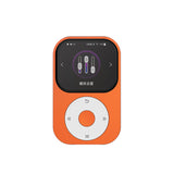 Shanling Q2 music player, orange, front with click wheel