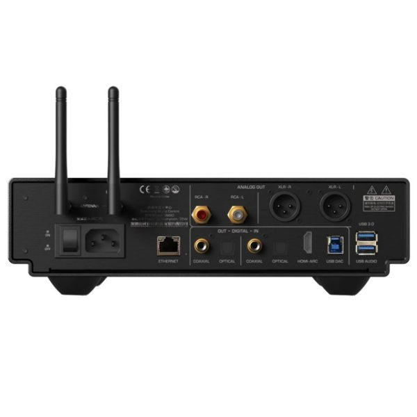 Shanling SM90 streamer DAC, rear panel with antennas and connections