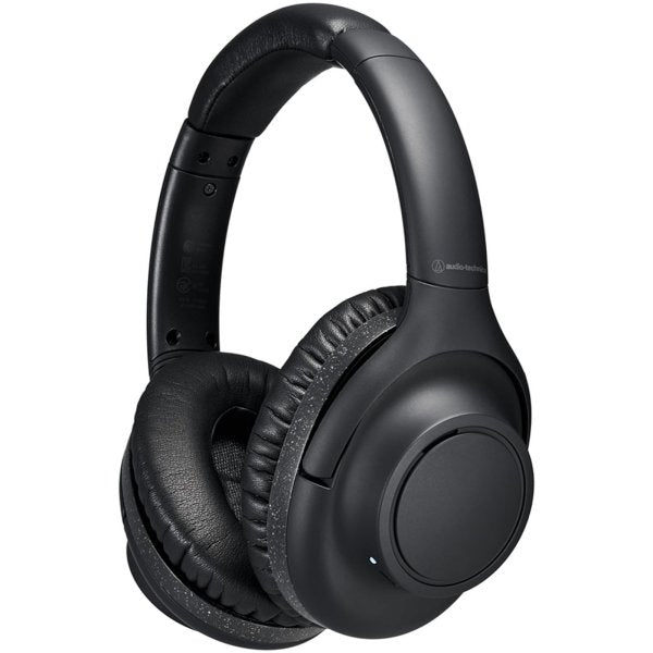 Audio-Technica ATH-S300BT noise-cancelling headphones, black, angled