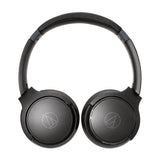 Audio-Technica ATH-S220BT wireless headphones, black, folded flat