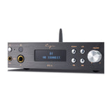 Cayin BTC-2 Bluetooth DAC and headphone amp, black, front panel close-up