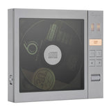 Cayin CP6 portable tube CD player, from above, disc showing through the lid