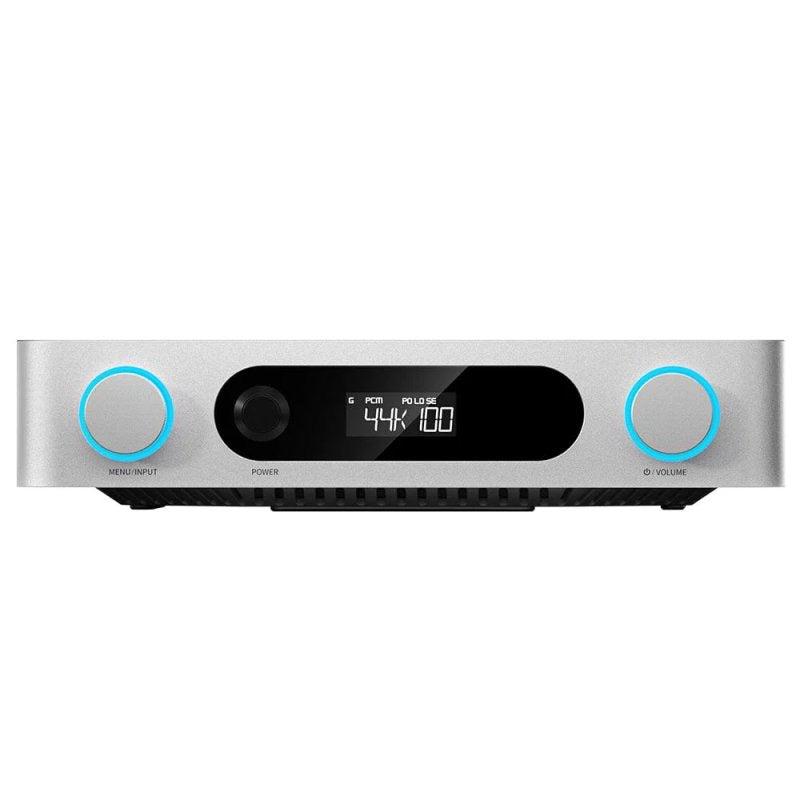 FiiO AIR AMP streamer and power amplifier, silver, front