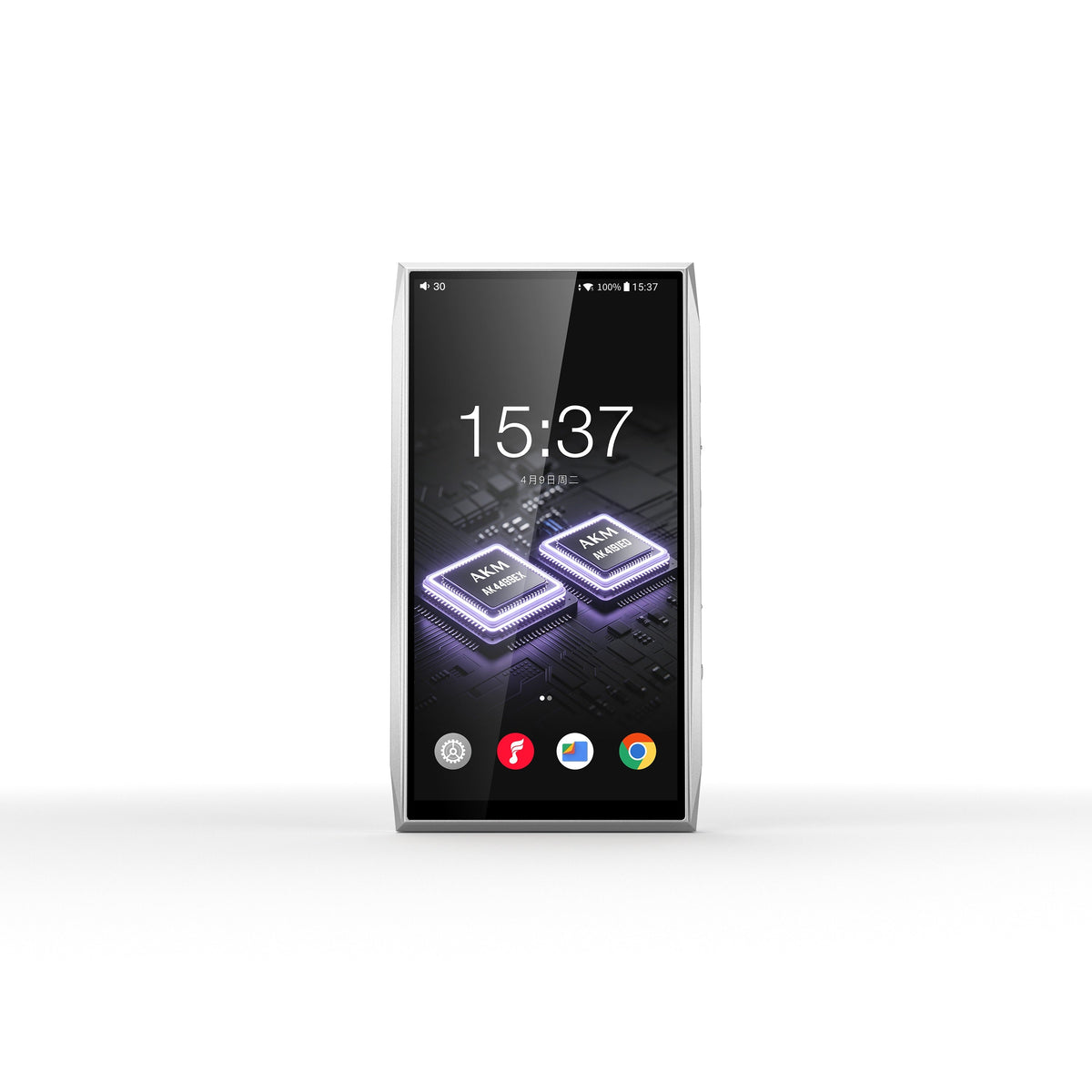 FiiO M25 VERITA music player, silver, front