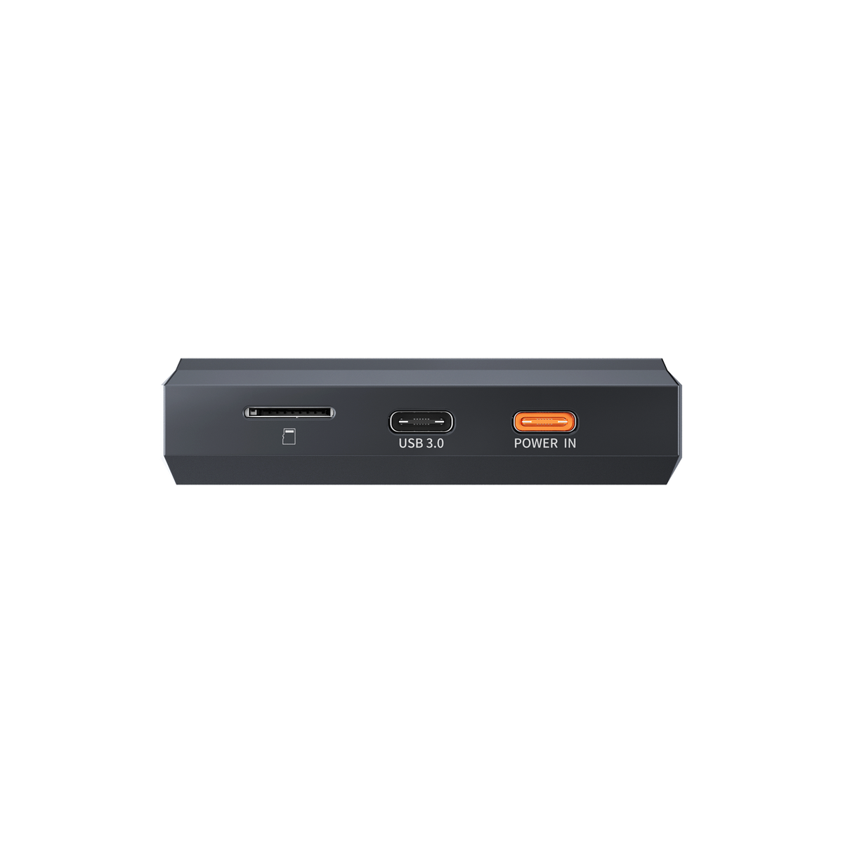 FiiO M25 R2R music player, bottom edge with microSD, USB 3.0 and POWER IN