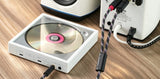 FiiO TRUST LD-UB2 3.5 mm to dual RCA cable, in use