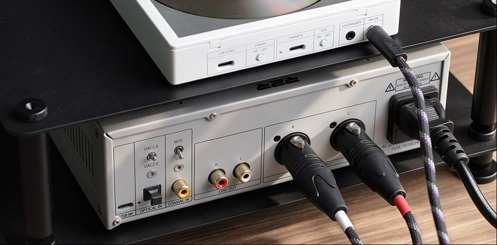 FiiO TRUST 4.4 mm to dual XLR cable, in use
