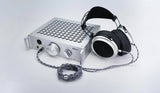 iBasso Kunlun GaN desktop headphone amp, with headphones