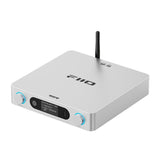 FiiO BR15 R2R Bluetooth receiver and DAC, silver, angled