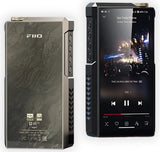 FiiO M27 desktop music player, titanium, back and front