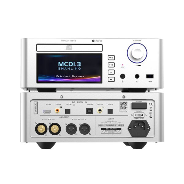 Shanling SCD1.3 SACD player, silver, front and rear panels