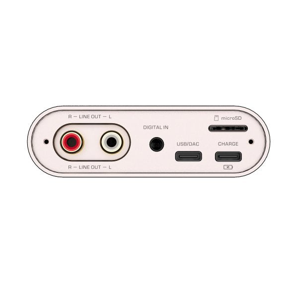 Shanling H7 portable DAC and headphone amp, titanium, output sockets