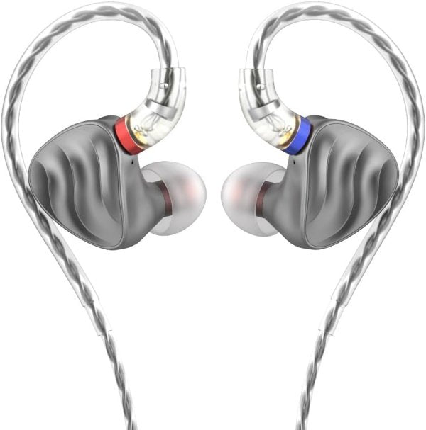 FiiO FH3 in-ear monitors, titanium, with silver cable