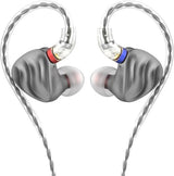 FiiO FH3 in-ear monitors, titanium, with silver cable