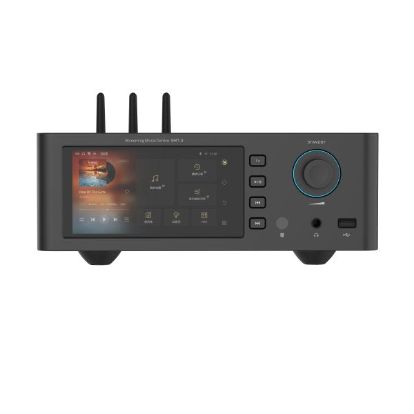 Shanling SM1.3 desktop streamer, black, front with screen