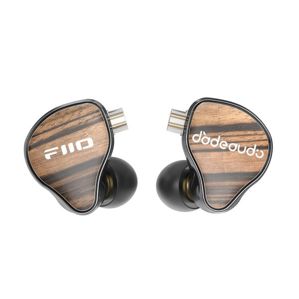 FiiO JH13 earphones, shells with wooden faceplates