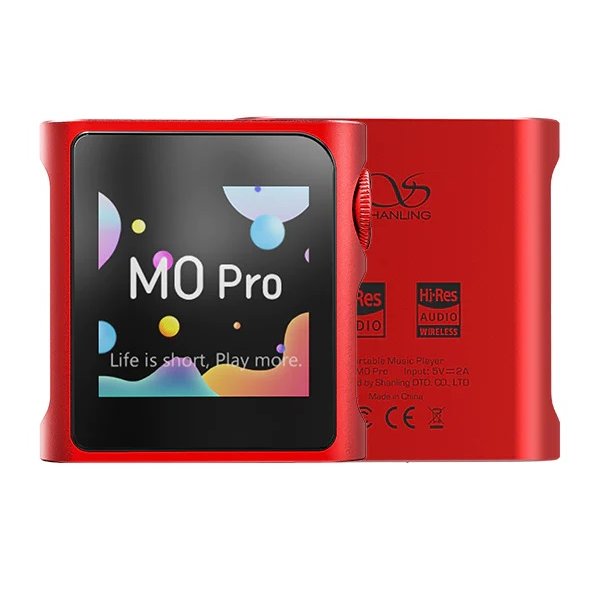 Shanling M0 Pro music player, red, front and back