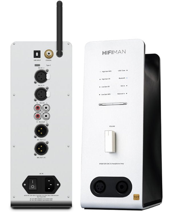 HiFiMAN EF600 DAC and amp, front and rear panels