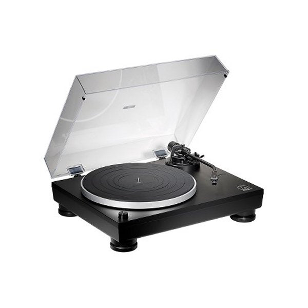 Audio-Technica AT-LP5X direct-drive turntable, with dust cover raised