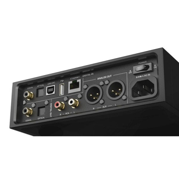Shanling EM5 desktop streamer, DAC and amp, black, rear panel