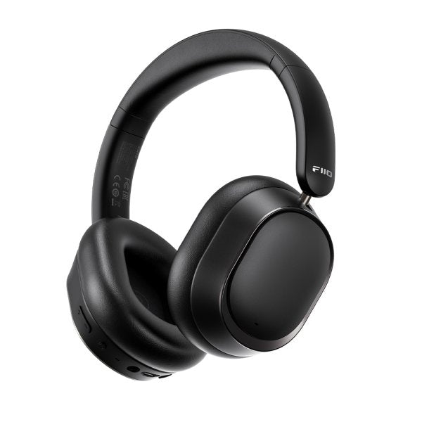 FiiO EH13 noise-cancelling Bluetooth headphones, black, angled
