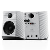 FiiO SP3 active desktop speakers, white pair, front and back