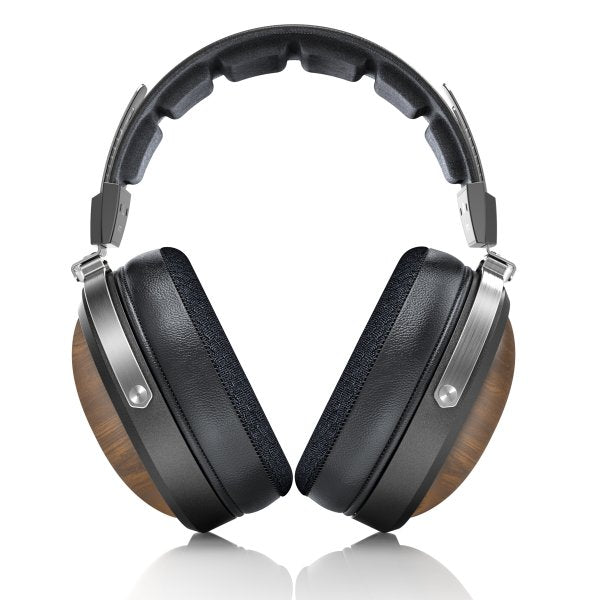 FiiO FT1 closed-back headphones, black walnut, front