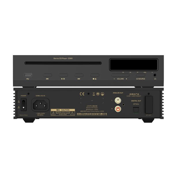 Shanling CD80 CD player, front and rear panels