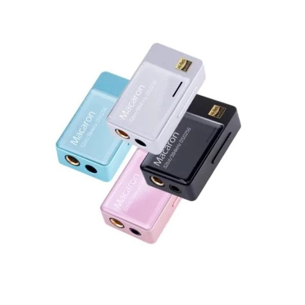 iBasso JR Macaron USB DAC and headphone amp, all four colours