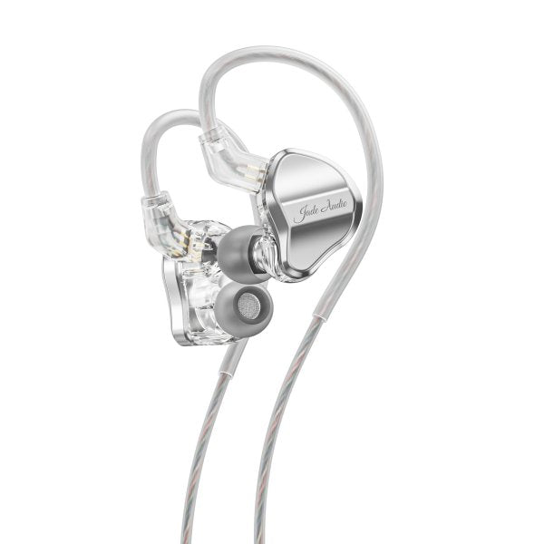 FiiO Jade Audio JD1 earphones, silver, single earphone