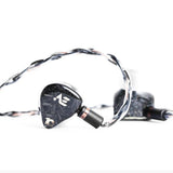 Shanling AE10 in-ear monitors, with cable, angled