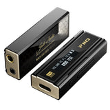 FiiO KA5 USB dongle DAC, black, lying flat