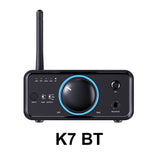 FiiO K7 desktop DAC and headphone amp, Bluetooth version, front with antenna