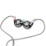 FiiO FH11 in-ear monitors, pair with silver cable