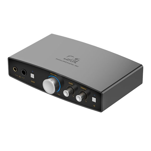 Shanling EH1 desktop DAC and headphone amp, black, angled