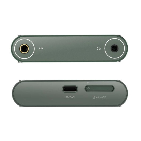 Shanling M6 Ultra music player, green, top and bottom edges
