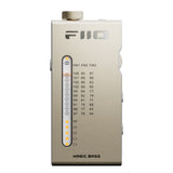 FiiO RR11 portable radio, gold, front with tuning scale